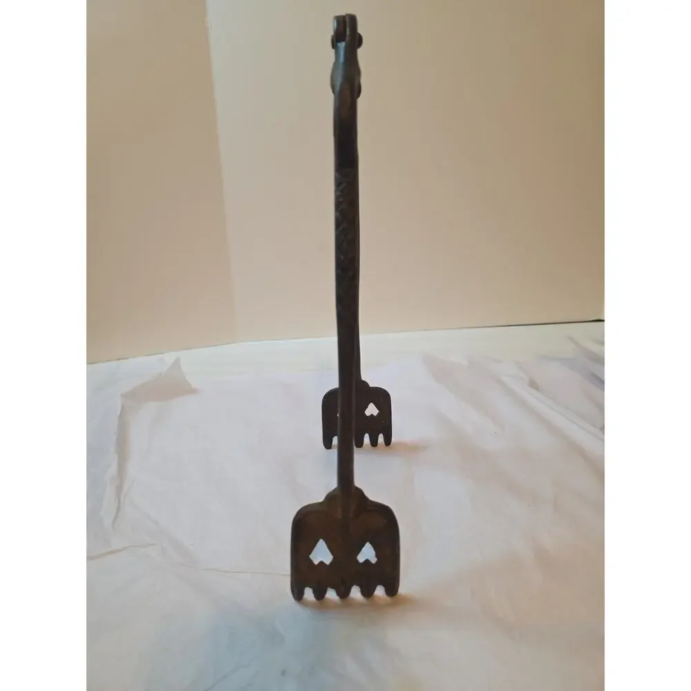 Antique Blacksmith Metal/Iron Tongs for Coal Stove Fire